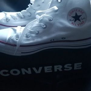 High Top White Converse All Stars (Unisex)